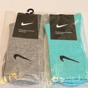 Nike Unisex Athletic Socks - Gray and Teal